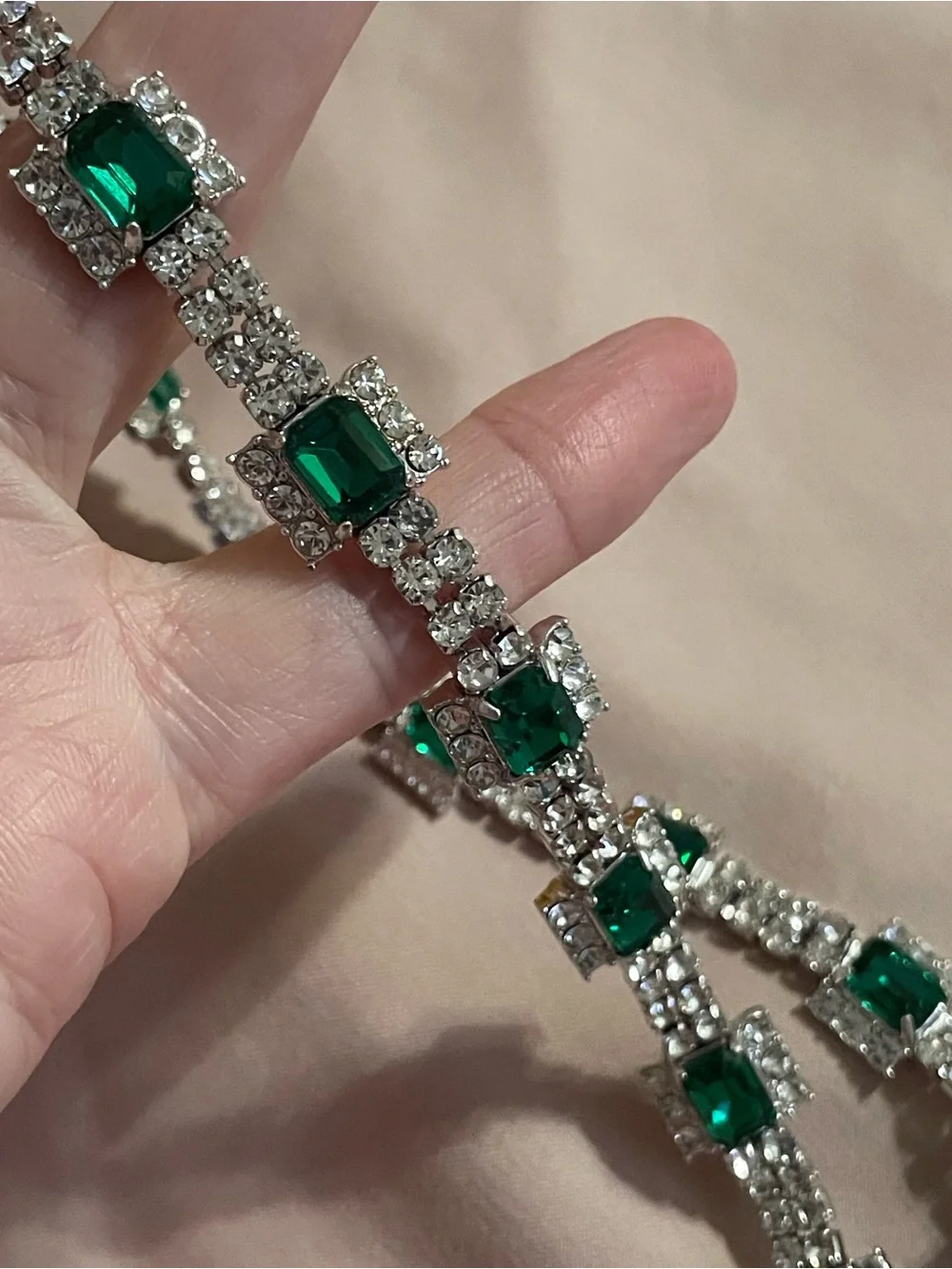J. Crew Cupchain Gemstone Necklace in Magic Forest NWOT